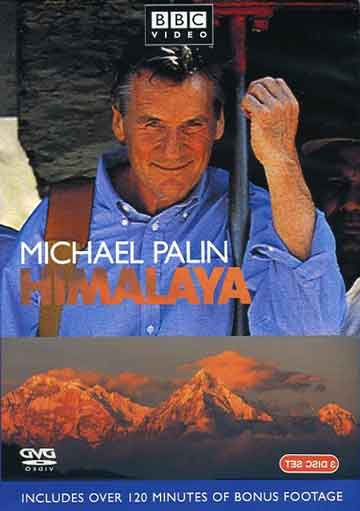 
Michael Palin on Khyber Pass Railway and Annapurna, Annapurna South and Hiunchuli from Lekhani - Michael Palin Himalaya DVD cover
